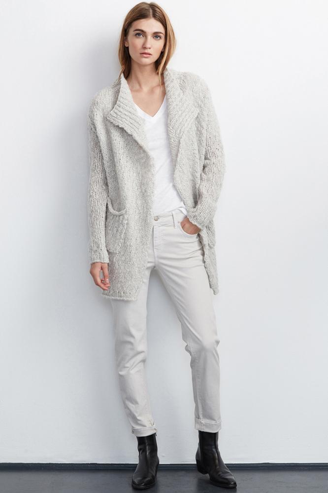 Velvet Clothing Leeloo Textured Stitch Cardigan-winter-textureslub