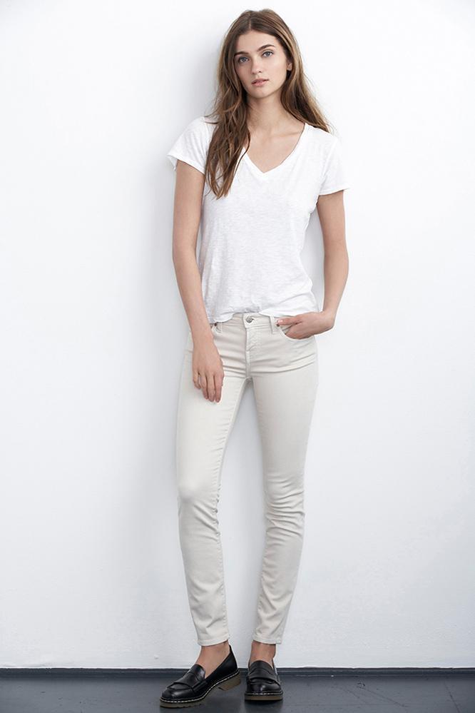 Velvet Clothing Toni Skinny Jean In Oatmeal-oatmeal-denim