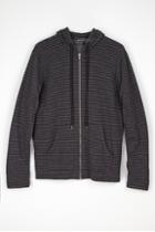 Velvet Men Carlisle Stripe Double Fold Zip-up Hoodie-exhaust-stripedblfold