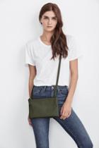 Velvet Clothing Evelyn Crossbody Bag-olive-leathacc