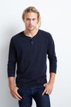 Velvet Men Oak Light Cotton Jersey Henley-midnight-whisper