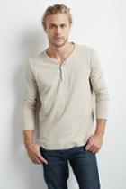 Velvet Men Scotty Heathered Henley Tee-spirit-dblfoldslub