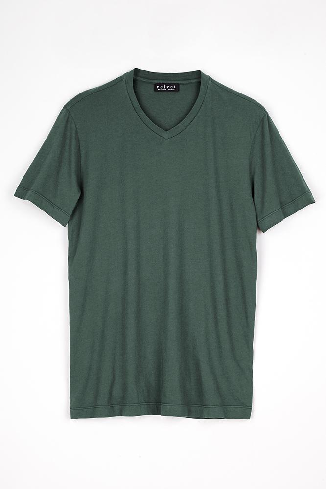 Velvet Men Samsen Whisper Classic V-neck Tee-wasabi-whisper