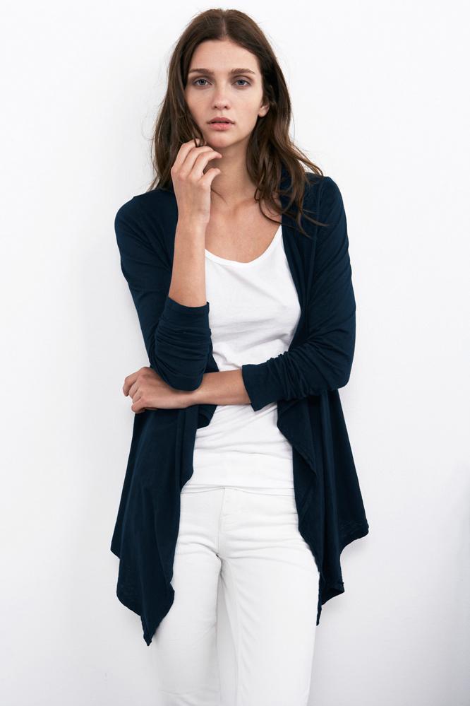 Velvet Clothing Champagne Open Cardigan-ink