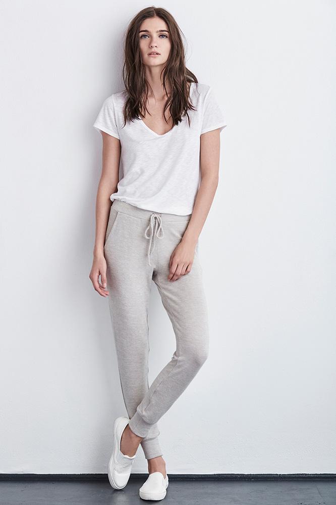 Velvet Clothing Zooey Cozy Jersey Jogger-oatmeal-cozjers