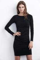 Velvet Clothing Yesenia Keyhole Back Dress-black-stchjersey