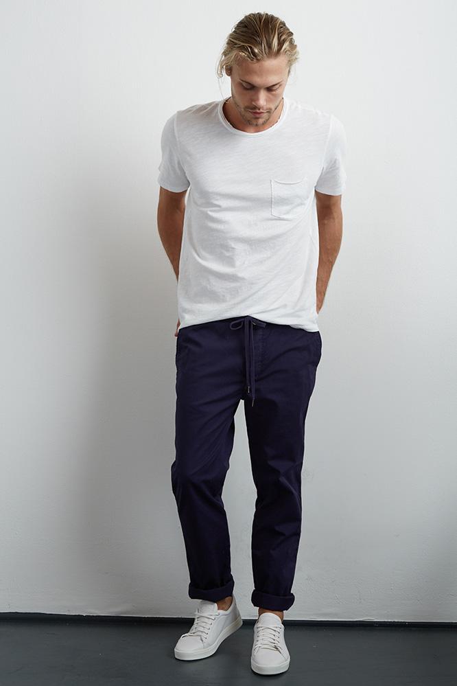 Velvet Men Alejandro Woven Pant-neptune-bottoms