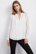 Velvet Clothing Emmaline Chiffon Embroidered Popover-cream-chiffonemb