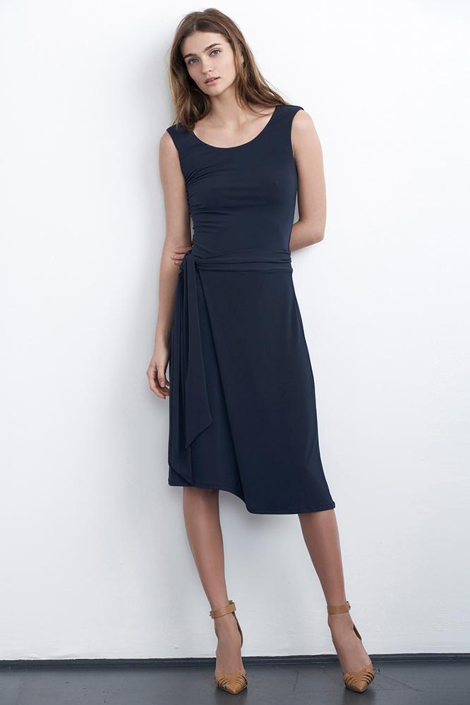 Velvet Clothing Tessie Wrap Skirt Dress-ink-stretchjersey