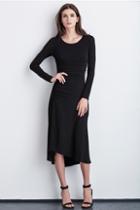 Velvet Clothing Gladys Lux Gauze Midi Dress-black-luxgauze
