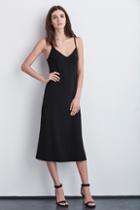 Velvet Clothing Veronica Stretch Jersey Cami Dress-black-stchjersey
