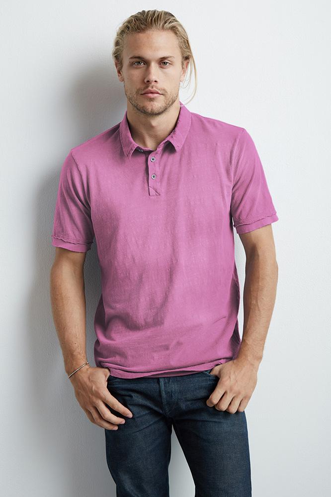 Velvet Men Beckham Slub Vintage Wash Polo Shirt-persian-slbvintws