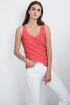 Velvet Clothing Joy Original Slub Scoop Neck Tank-amaryllis-velorigin
