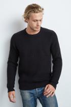 Velvet Men Rylen Crew Neck Sweater-black-sweaters