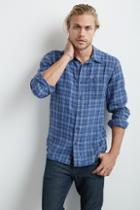 Velvet Men Jarrod Plaid Button-up Shirt-indigo-wovenshirts