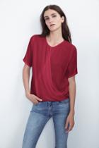 Velvet Clothing Aliss Wrap Front Challis Top-gumdrop-rychallis