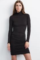 Velvet Clothing Pietro Turtleneck Dress-black-gauzywhisper
