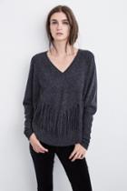 Velvet Clothing Julietta Fringe Cashmere Dolman Sweater-exhaust-cashclass