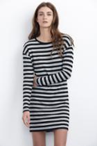 Velvet Clothing Abelia Cozy Jersey Stripe Dress-grey-cozyjerseystripe