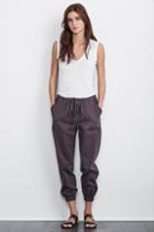 Velvet Clothing Ilsa Cotton Twill Pant-onyx-sandedtwl
