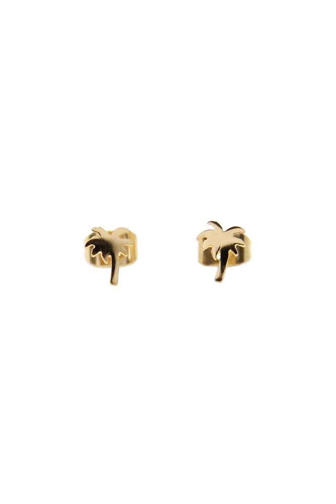 Velvet Clothing Palm Tree Studs By Seoul Little-sl-gold
