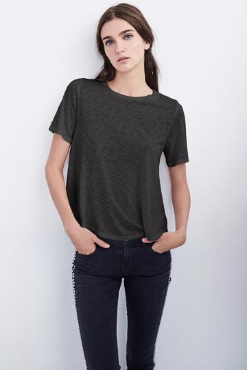 Velvet Clothing Know Lux Slub Boxy Tee-ash-luxslub