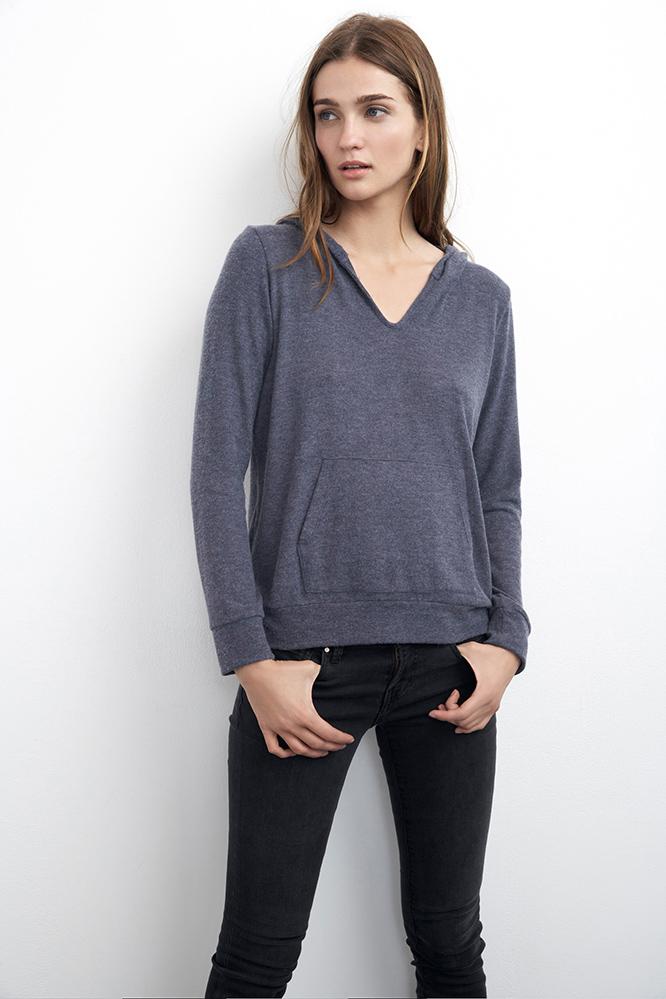Velvet Clothing Laurentia Cozy Jersey Knit Hoodie-colonial-cozyjersey