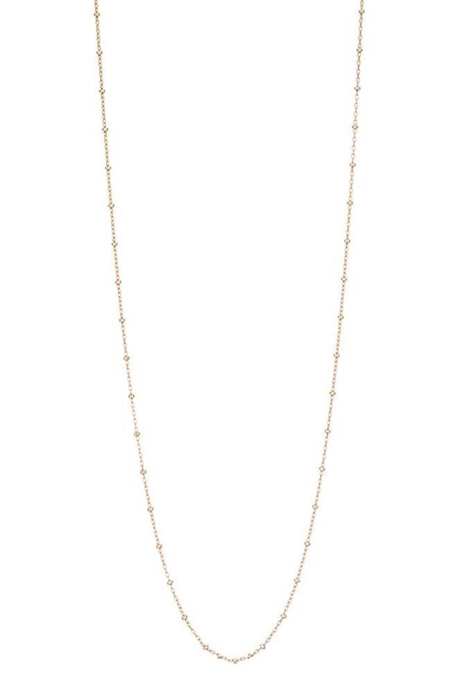 Velvet Clothing Dot Chain Long Necklace By Mara Carrizo Scalise-gold-mcs