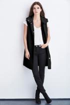 Velvet Clothing Danita Lux Sherpa Sleeveless Coat-black-luxsherpa