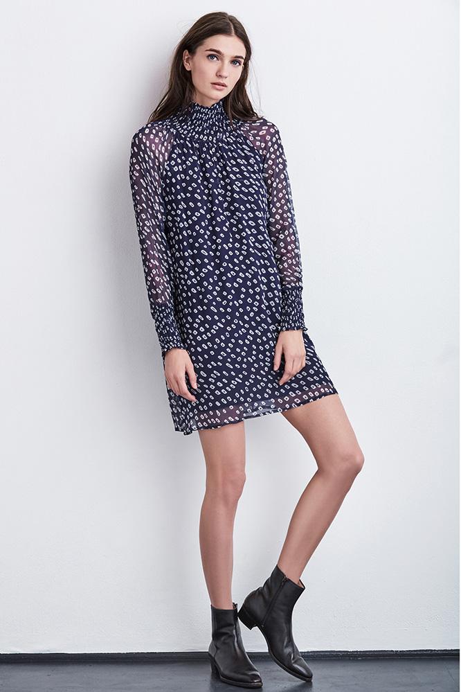 Velvet Clothing Lisette Iman Printed Chiffon Dress-multi-imanchiff