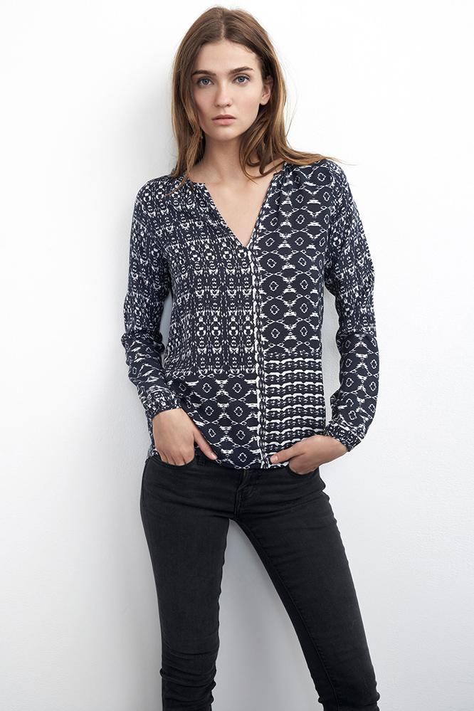 Velvet Clothing Vera Printed Challis Popover-twilight-printedchallis