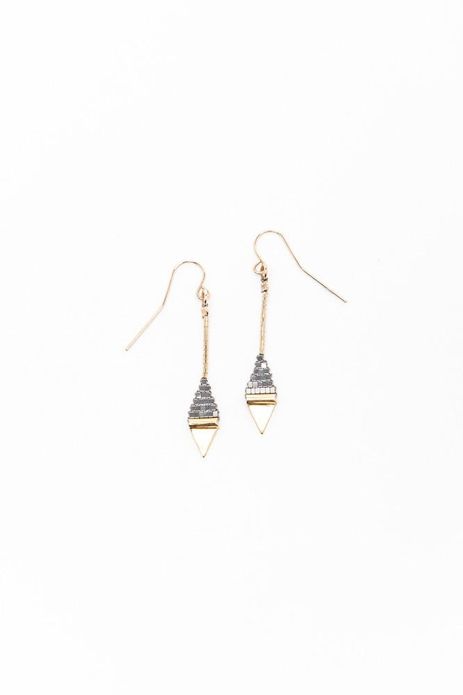 Velvet Clothing Dusk Leaf Short Earring By Ild-ild-hem