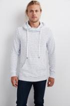 Velvet Men Benedict French Terry Stripe Hoodie-white-beachstp