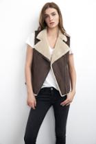 Velvet Clothing Anila Sherpa Vest-dark Brown-sherpamoto