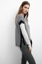 Velvet Clothing Indra Cashmere Colorblock Sweater-multi-cashmereclassics