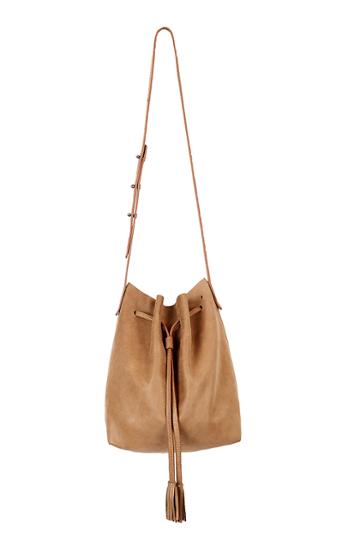 Velvet Clothing Hunter Leather Bucket Bag-saddle-accessory