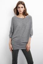 Velvet Clothing Kizzy Cashmere Dolman Sweater-heathergrey-cashmereclassics
