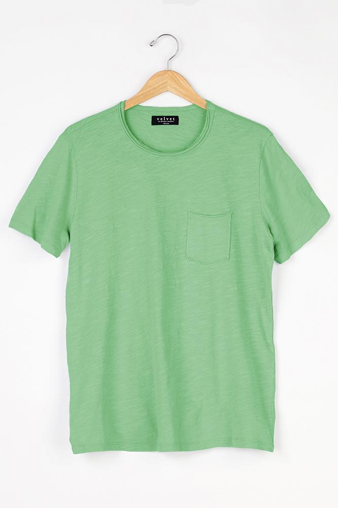 Velvet Men Chad Cotton Slub Pocket Tee-palm-cottonslub