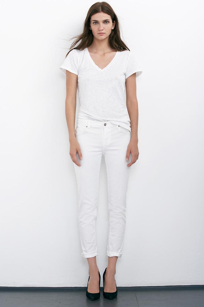 Velvet Clothing Jenny Tailored Boyfriend Jean In Salt-
