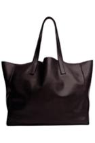 Velvet Clothing Clover Leather Tote-chocolate