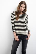 Velvet Clothing Teresita Stripe Cozy Jersey Top-oatmeal-cozyjerseystripe