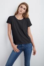 Velvet Clothing Alice Roll Sleeve Tee-elephant-cottonslub