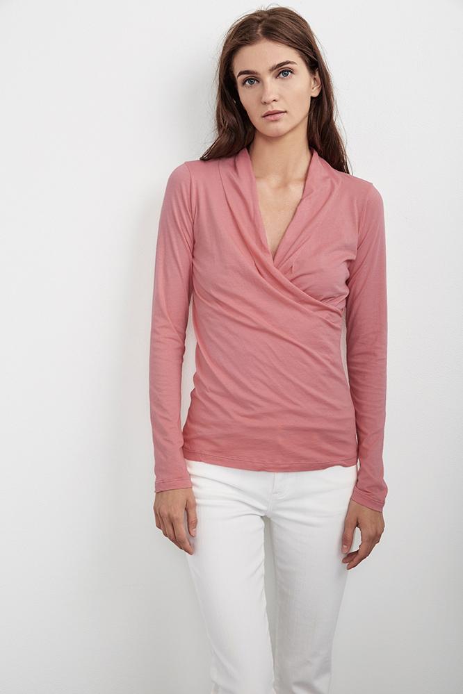 Velvet Clothing Meri Wrap Front Top-blossom-gzewhclas