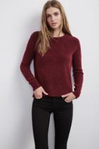 Velvet Clothing Zuly Boucle High/low Sweater -bordeaux-boucle