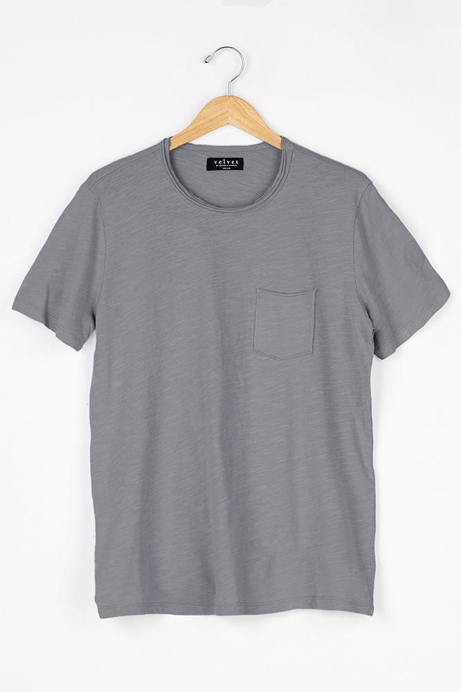 Velvet Men Chad Cotton Slub Pocket Tee-pistol-cottonslub