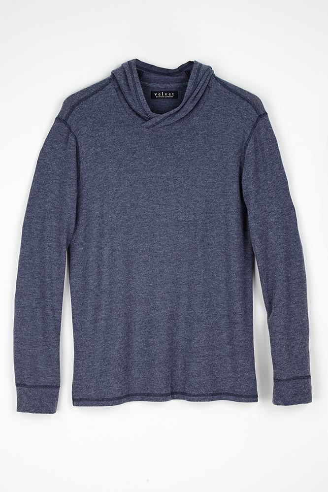 Velvet Men Lucky Cozy Heather Jersey Hoodie-forest-cozhthjrs