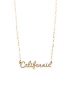 Velvet Clothing California Script Necklace By Seoul Little-sl-gold