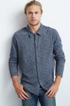 Velvet Men Prince Double Fold Button-down Shirt-midnight-dblfold