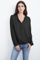 Velvet Clothing Rosie Half-placket Challis Blouse-asteroid-rychallis