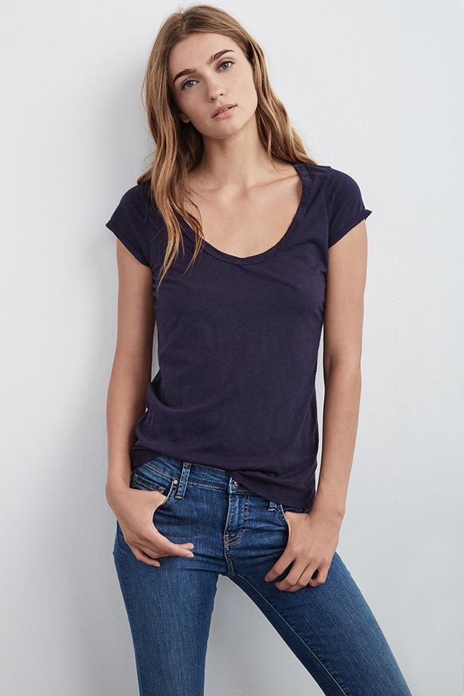 Velvet Clothing Sumette Cotton Slub Tee-atlas-cotslub